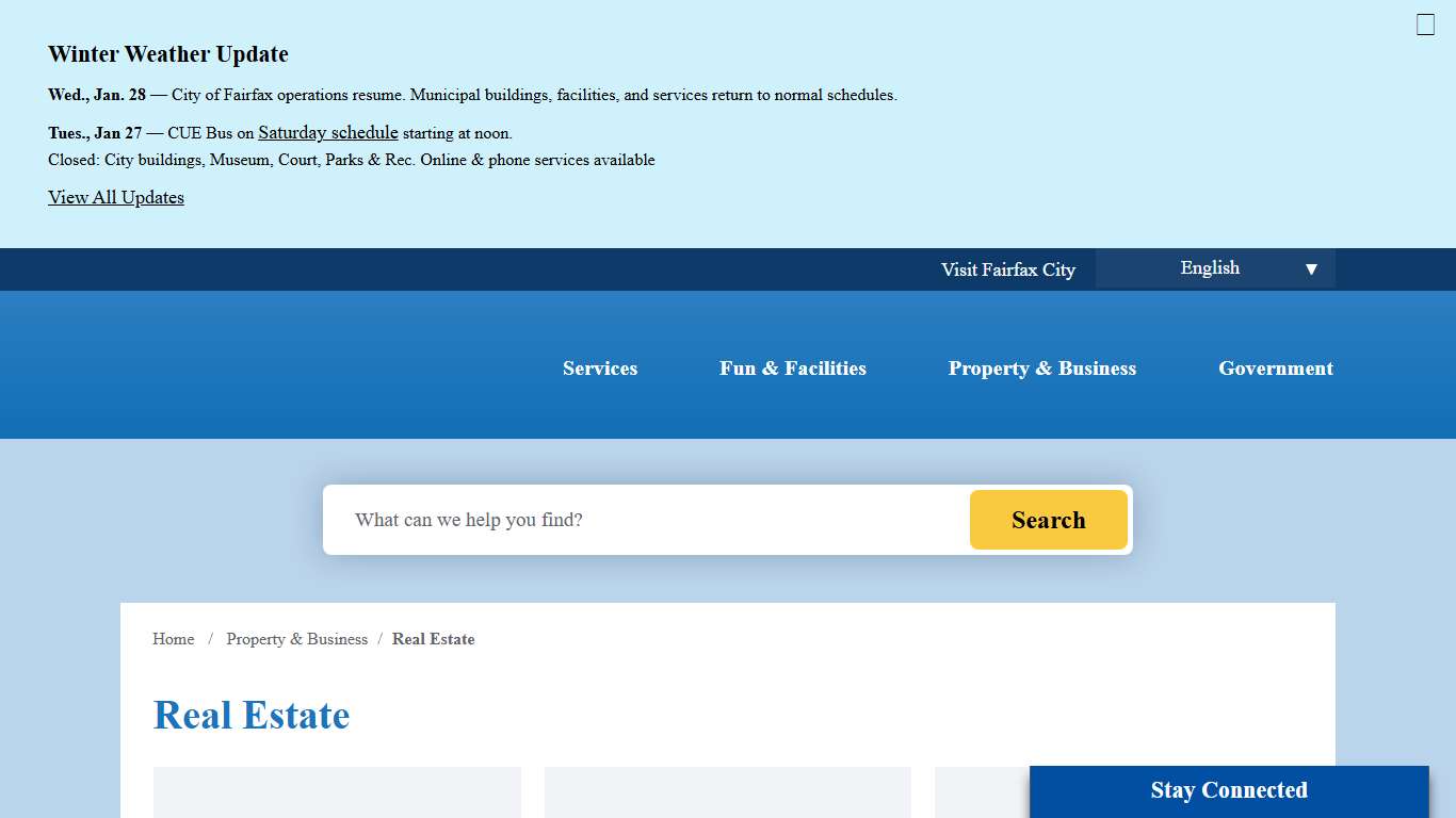 Real Estate City of Fairfax, VA