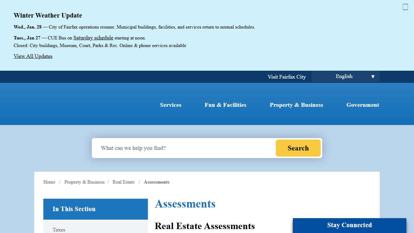 Assessments City of Fairfax, VA